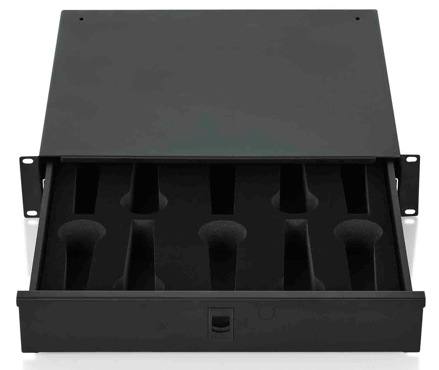 Gator Cases GRW-DRWMIC10, 10 Microphone Lockable Drawer – 2U - Hollywood DJ