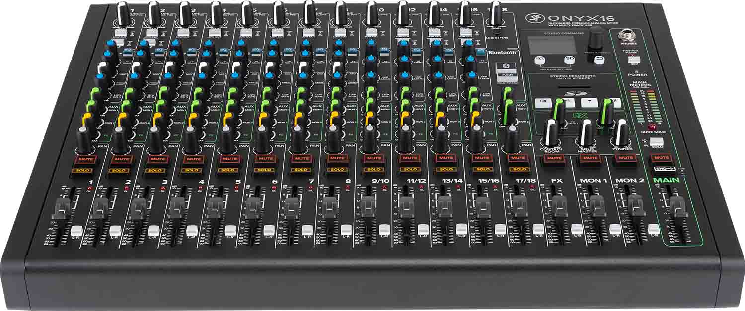 Mackie Onyx16, 16-Channel Premium Analog Mixer with Multi-Track USB - Hollywood DJ