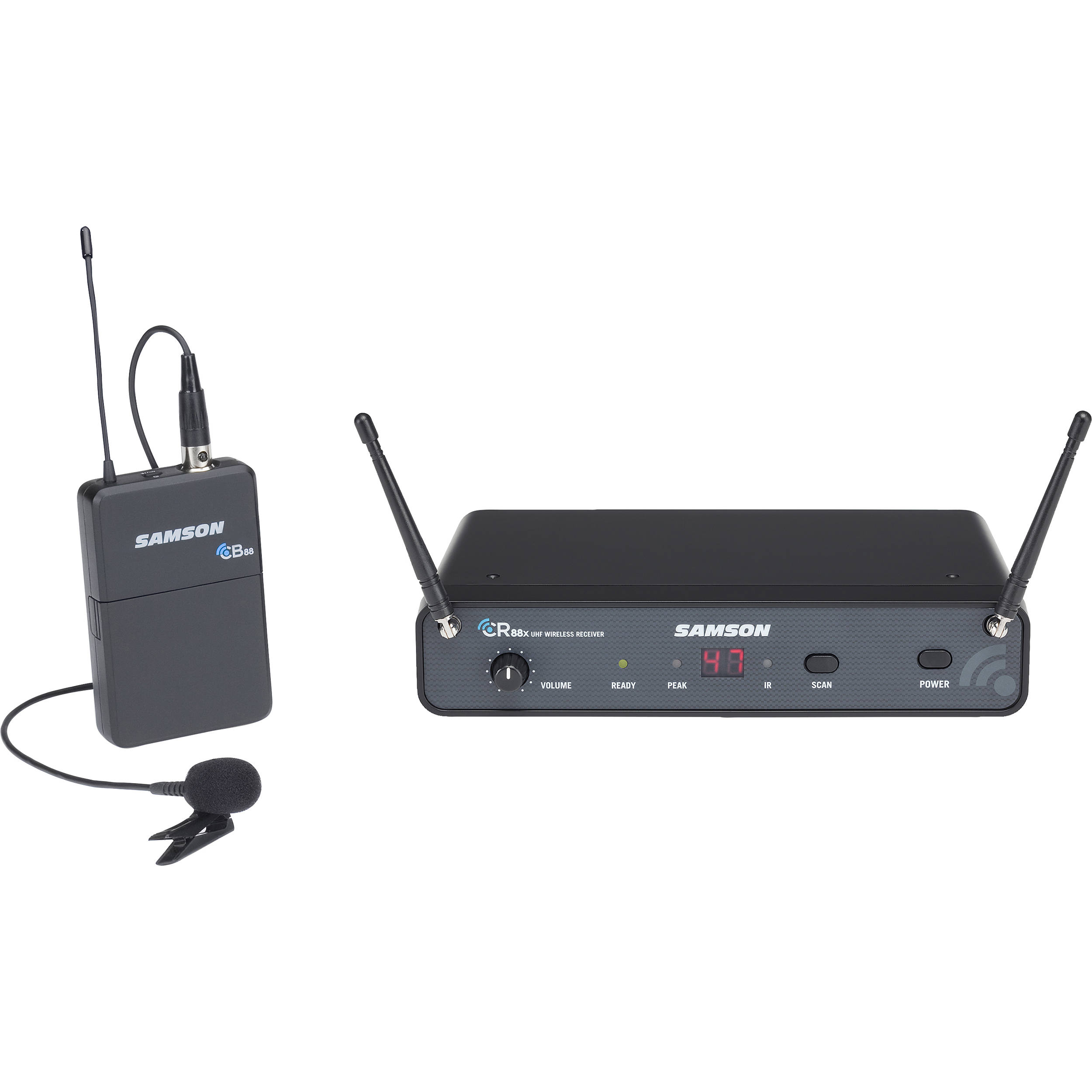 Samson SWC88XBLM5-D Wireless Lavalier Microphone System with LM5 Lav - Hollywood DJ