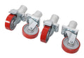 ProX XSQ-10W StageQ 10" Height Stage Legs with 5" Rubber Steel Casters - Set of 4 - Hollywood DJ