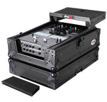 ProX XS-DJMS11LTBL, Flight Case for Pioneer DJM-S11 Mixer with Sliding Laptop Shelf - Black on Black - Hollywood DJ