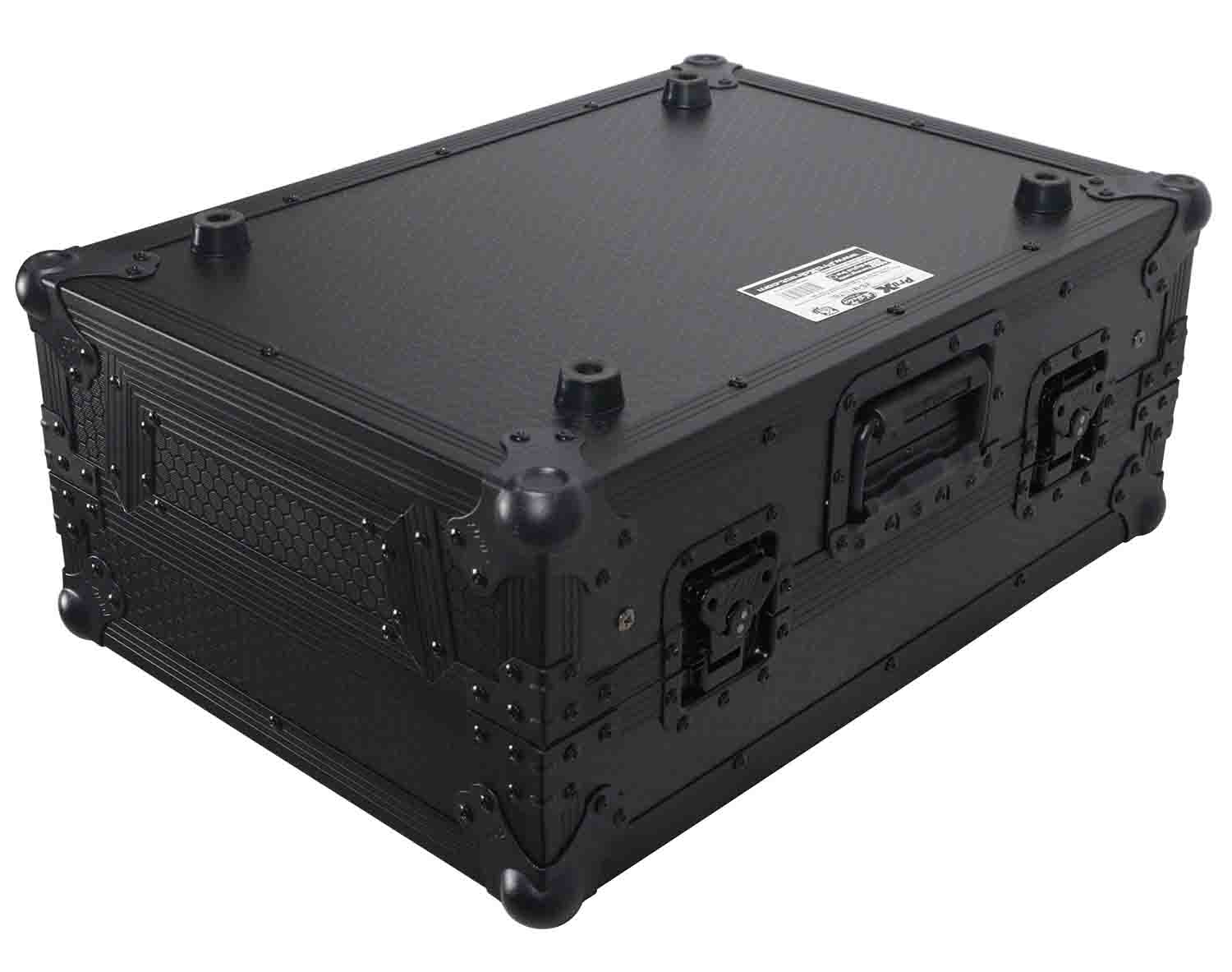 ProX XS-M11LTBL Pioneer DJM-S11 or Rane 72 MK2 Mixer Flight Case with Laptop Shelf - Black - Hollywood DJ