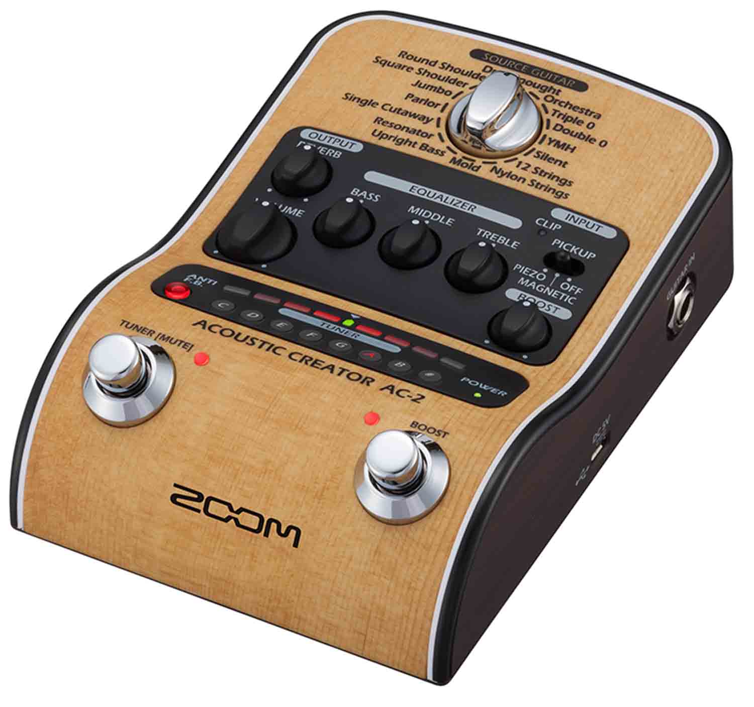 B-Stock: Zoom AC-2 Acoustic Creator Direct Box with 16 Source Guitars - Hollywood DJ