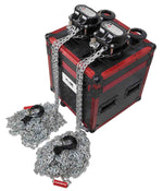 PROX XT-MCH2TX2-30FT Set of 2: 2 Ton Manual Chain Hoist 30 Ft (9 M) with Flight Case - Hollywood DJ