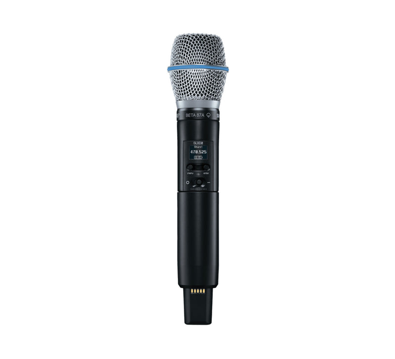 B-Stock: Shure SLXD2/B87A=-G58 Handheld Wireless Microphone Transmitter with Beta 87A Interchangeable Capsule - G58 (470-514 MHz) - Hollywood DJ
