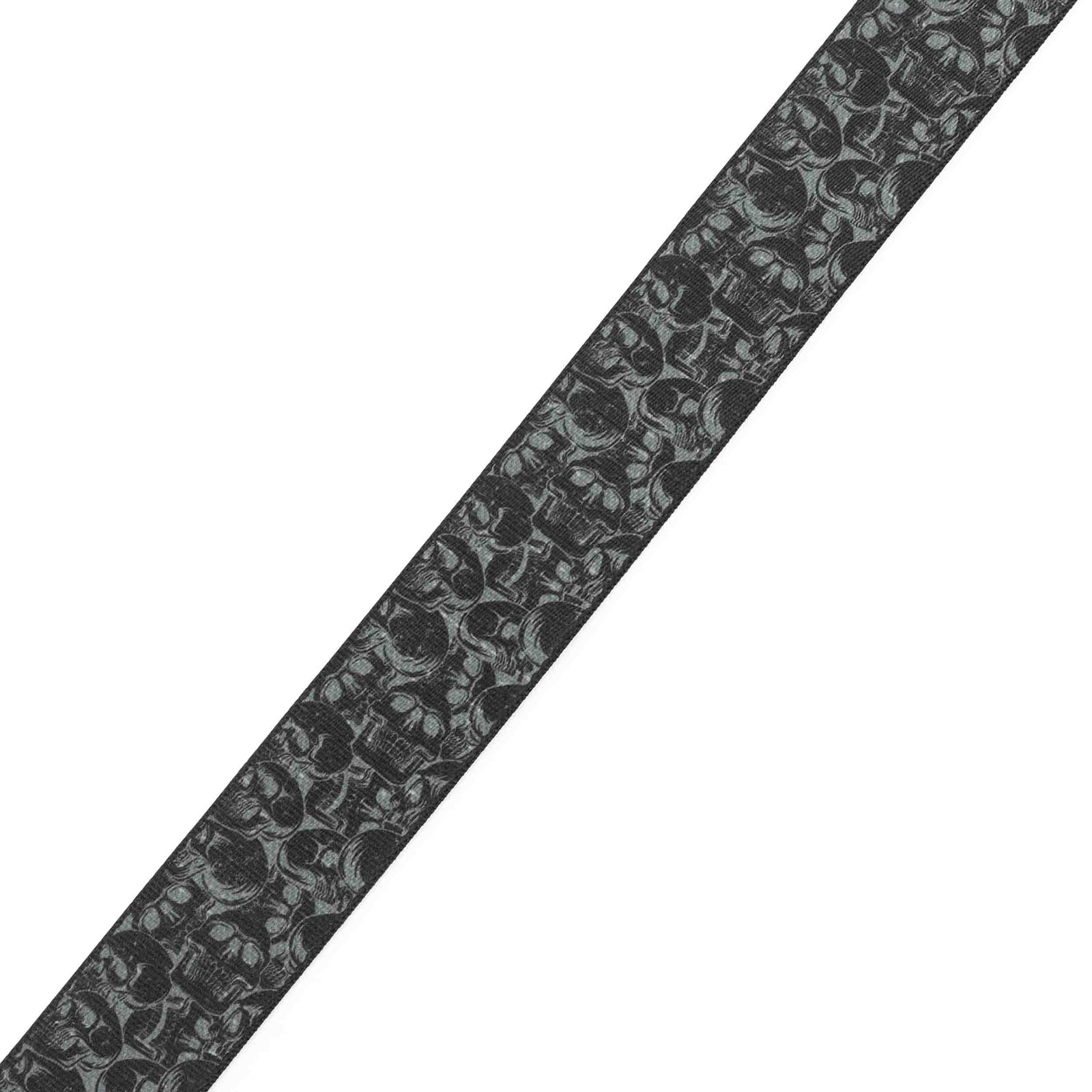 Levy's Leathers MPD2-111 2” Wide Polyester Guitar Strap with Black and Grey Skulls Motif - Hollywood DJ