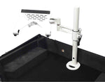 ProX XZF-LTARM PKG WH, Articulating Laptop Tray Arm with Shelf and Pole for Control Tower - White Finish - Hollywood DJ