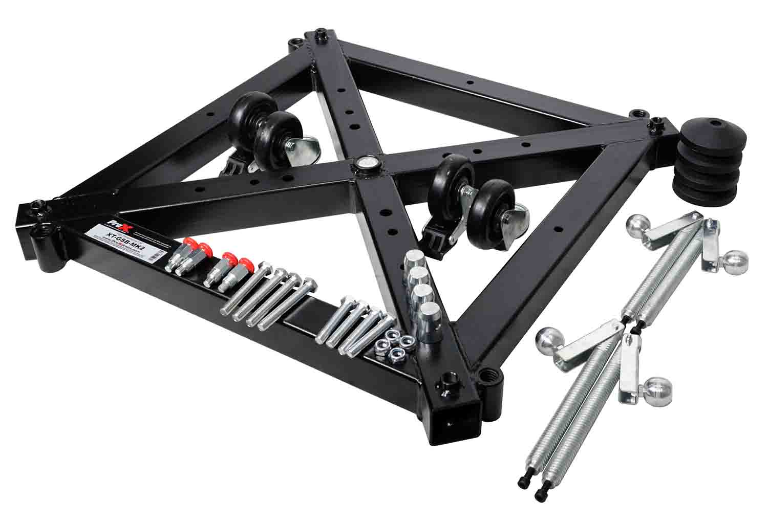 PROX XT-GSB MK3 Universal Vertical Tower Truss Ground Support Base on Wheels with Leveling Jacks for F34, F44 and 12" Bolt truss - Hollywood DJ