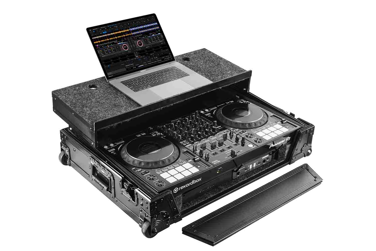 Odyssey FZGSDDJ1000W1BL Flight Case with 1U Rack Space for Pioneer DDJ-1000 / DDJ-1000SRT DJ Controller - Hollywood DJ