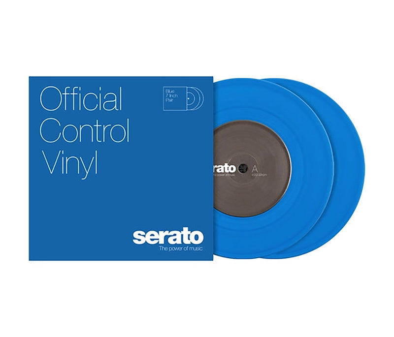 Serato SCV-PS-BLU-7 7-inch Control Vinyl Blue - Pair - Hollywood DJ
