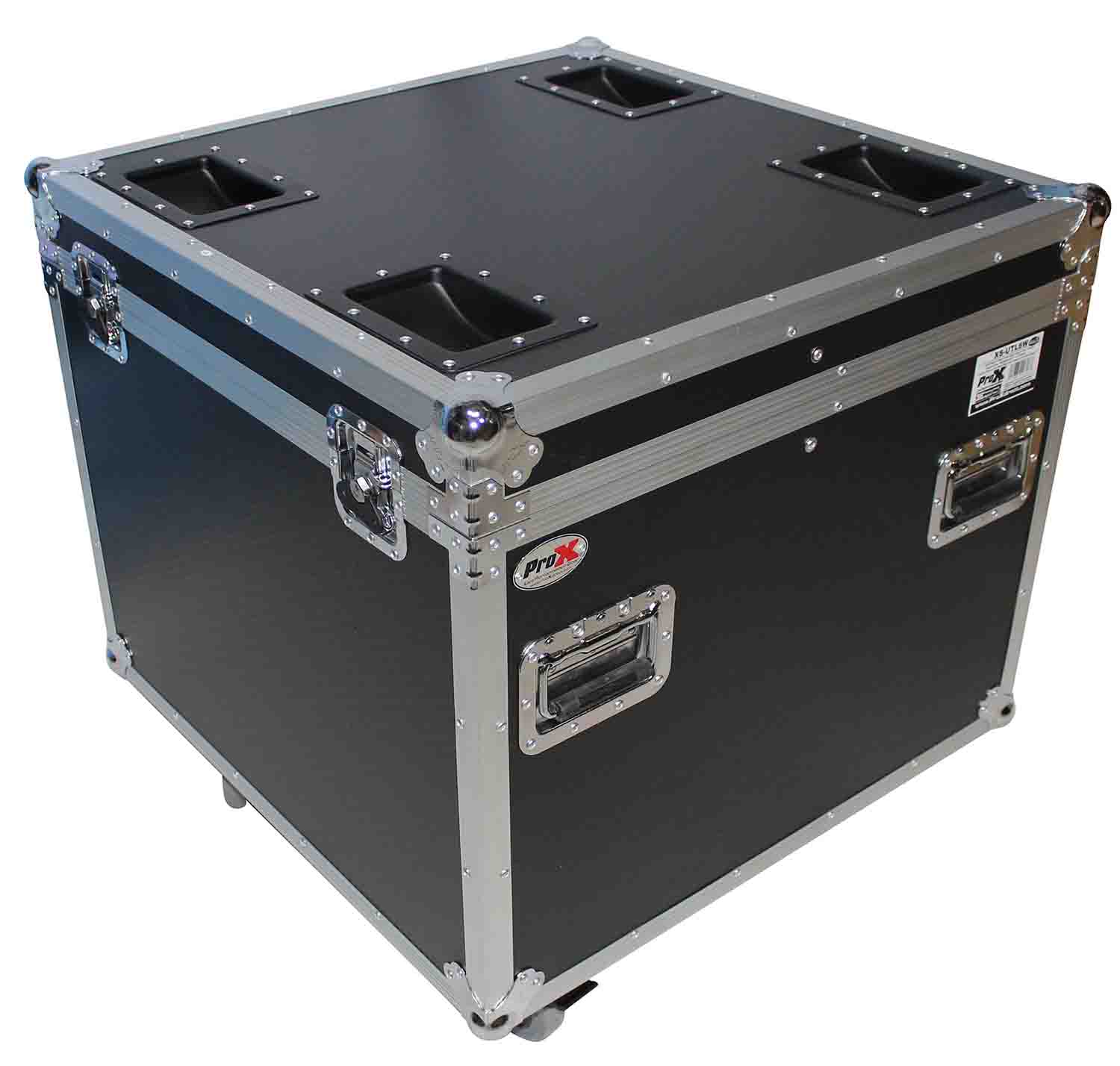 ProX XS-UTL6 Heavy Duty Utility Trunk Case with Caster Cups 4 4" Casters - 29.5" x 29.5" x 29" - Hollywood DJ