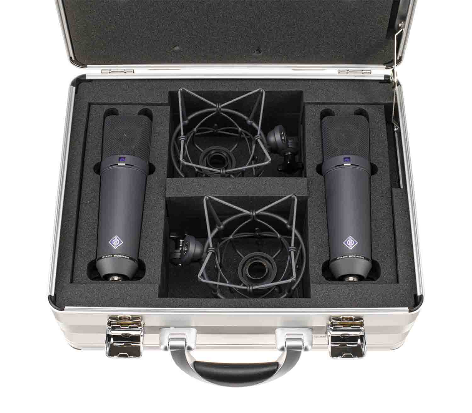 Neumann U 87 AI-MT-STEREO Large-Diaphragm Multipattern Condenser Microphone Stereo Set - Black - Hollywood DJ