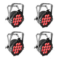 4 Pack of Chauvet DJ SlimPAR Pro H USB, Low-Profile RGBAW+UV LED Light - Hollywood DJ