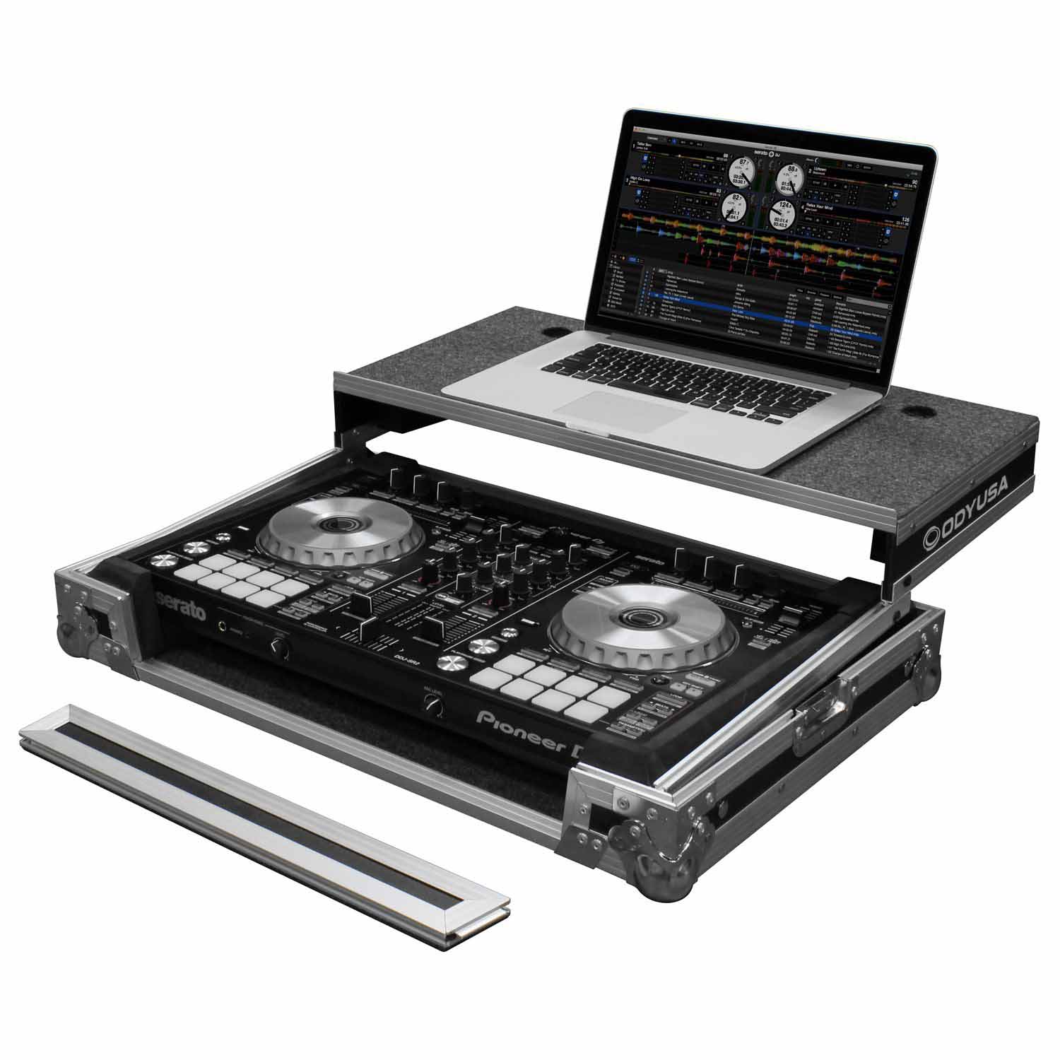 Odyssey FZGSPIDDJSR2 Pioneer DDJ-SR2 Flight Case with Glide Platform - Hollywood DJ