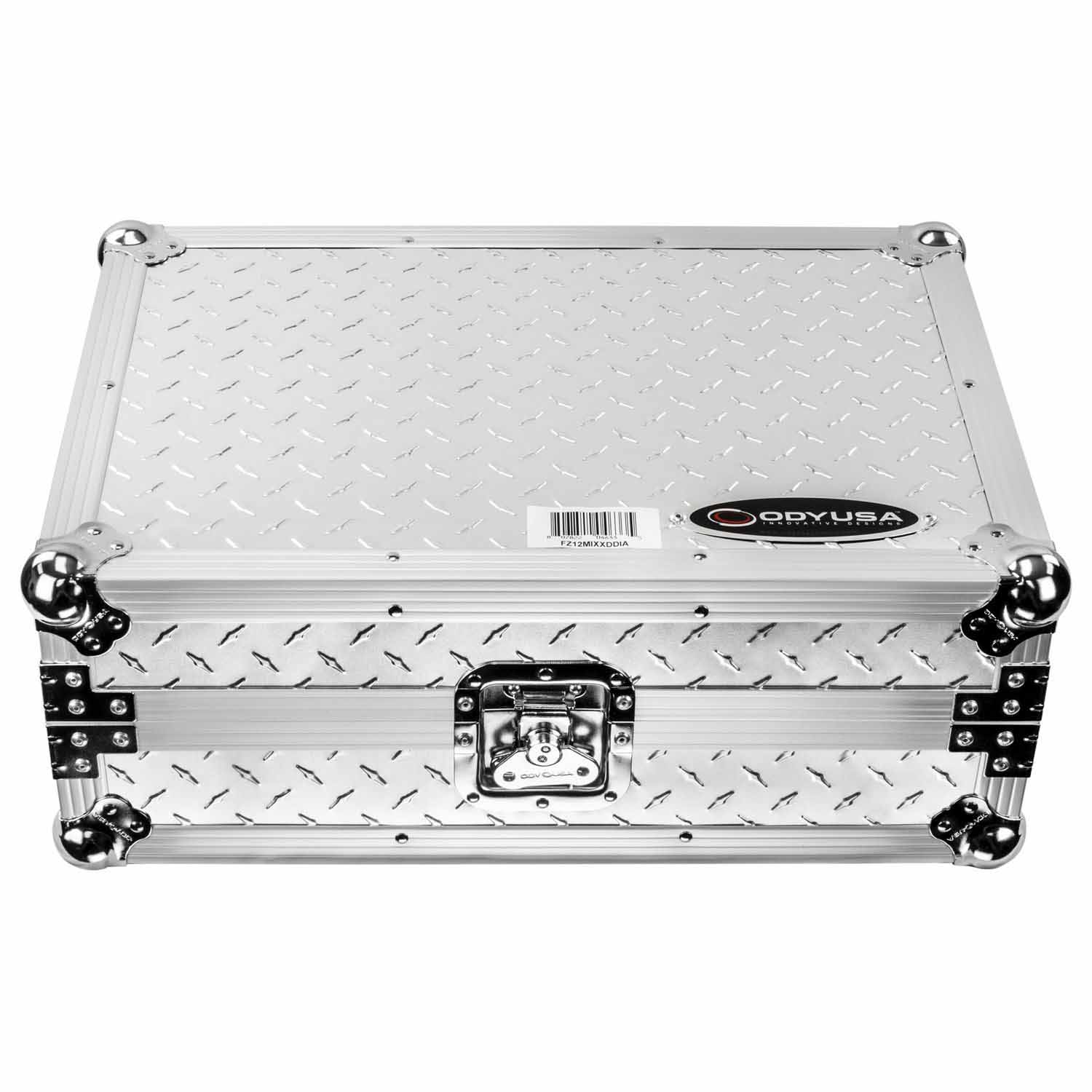 Odyssey FZ12MIXXDDIA, Universal Format 12 Inches Silver Diamond Plated DJ Mixer Case - Hollywood DJ