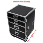 Odyssey FZWB4WDLX DJ Flight Case for Deluxe Four Drawer Workbox Tour with Casters And Side Table Odyssey