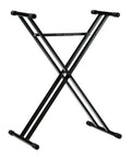 K&M 18963 Double Brace X Style Keyboard Stand - Black - Hollywood DJ