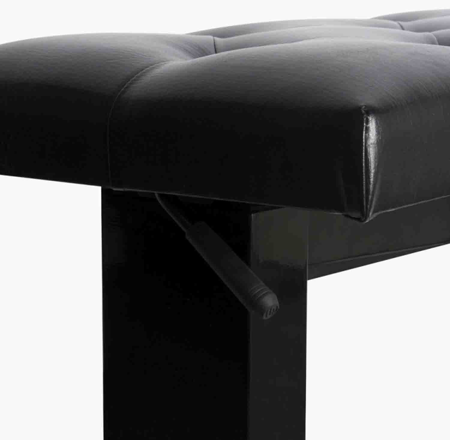 Onstage KB9503B Piano Bench with Adjustable Height - Black - Hollywood DJ