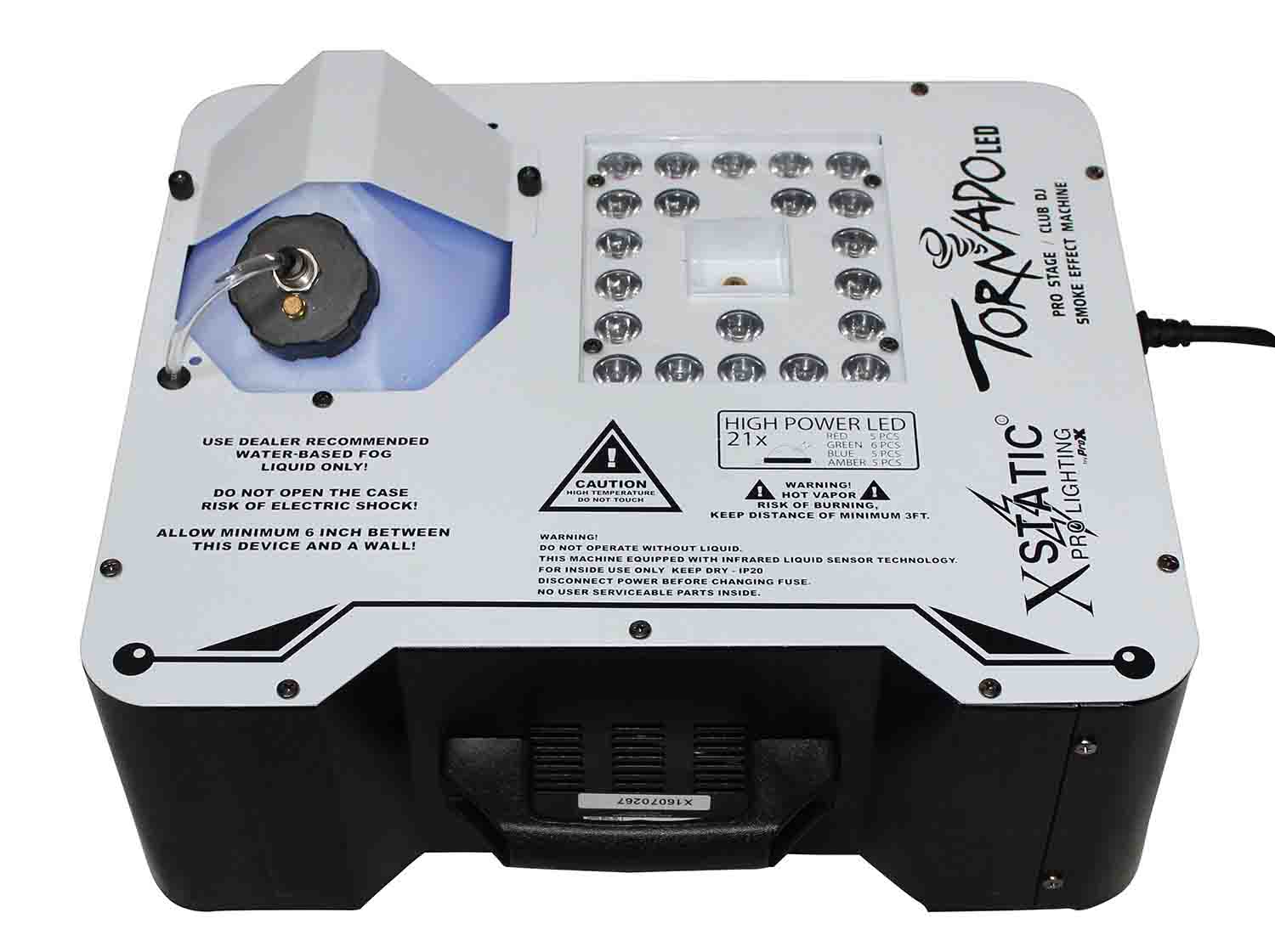 ProX X-TORNADO LED, TORNADO RGBA LED Professional Stage Fog Effect Machine - Hollywood DJ