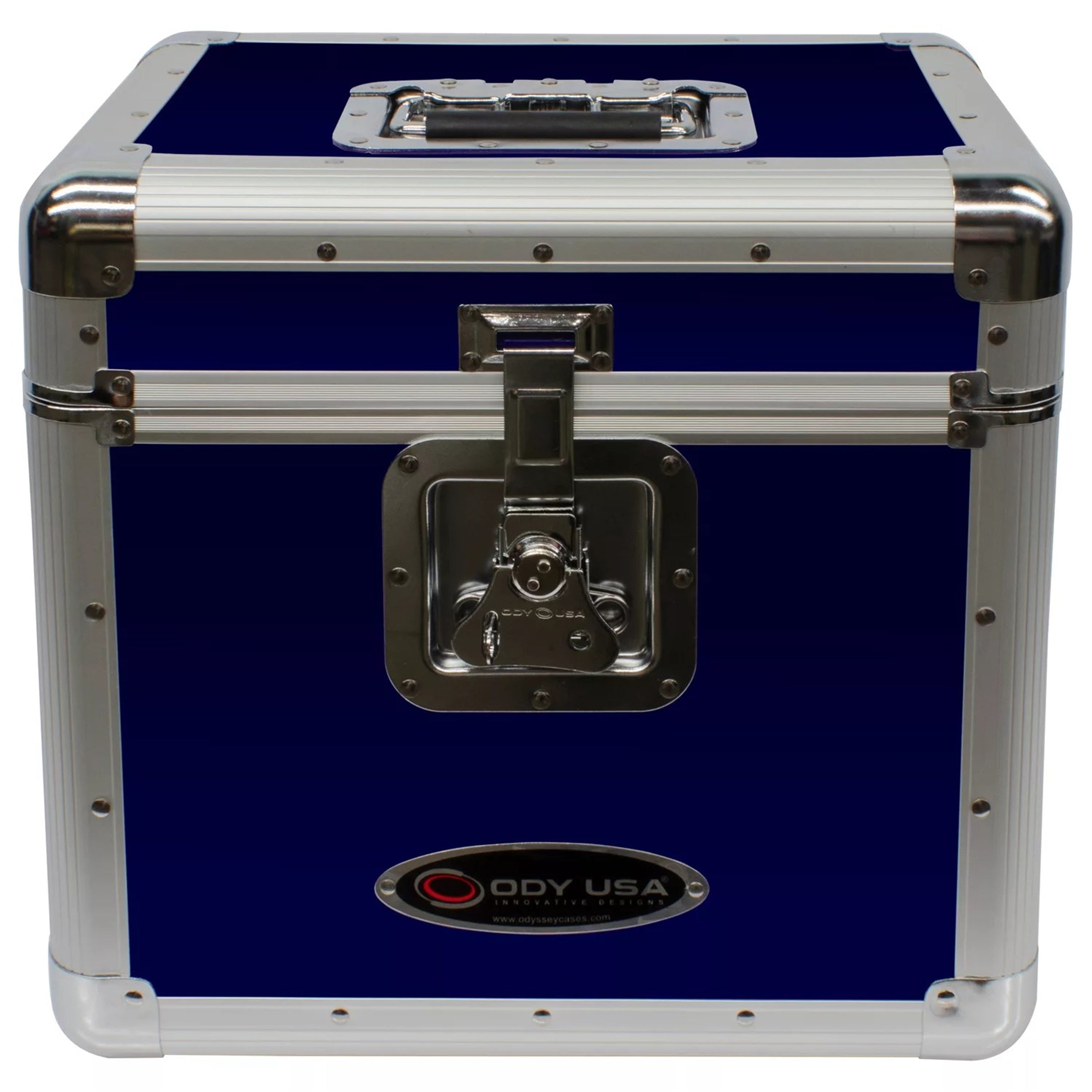 Odyssey KLP2BLU, KROM Series Blue Stackable Record / Utility Case for 70 12in Vinyl Records And LPs by Odyssey