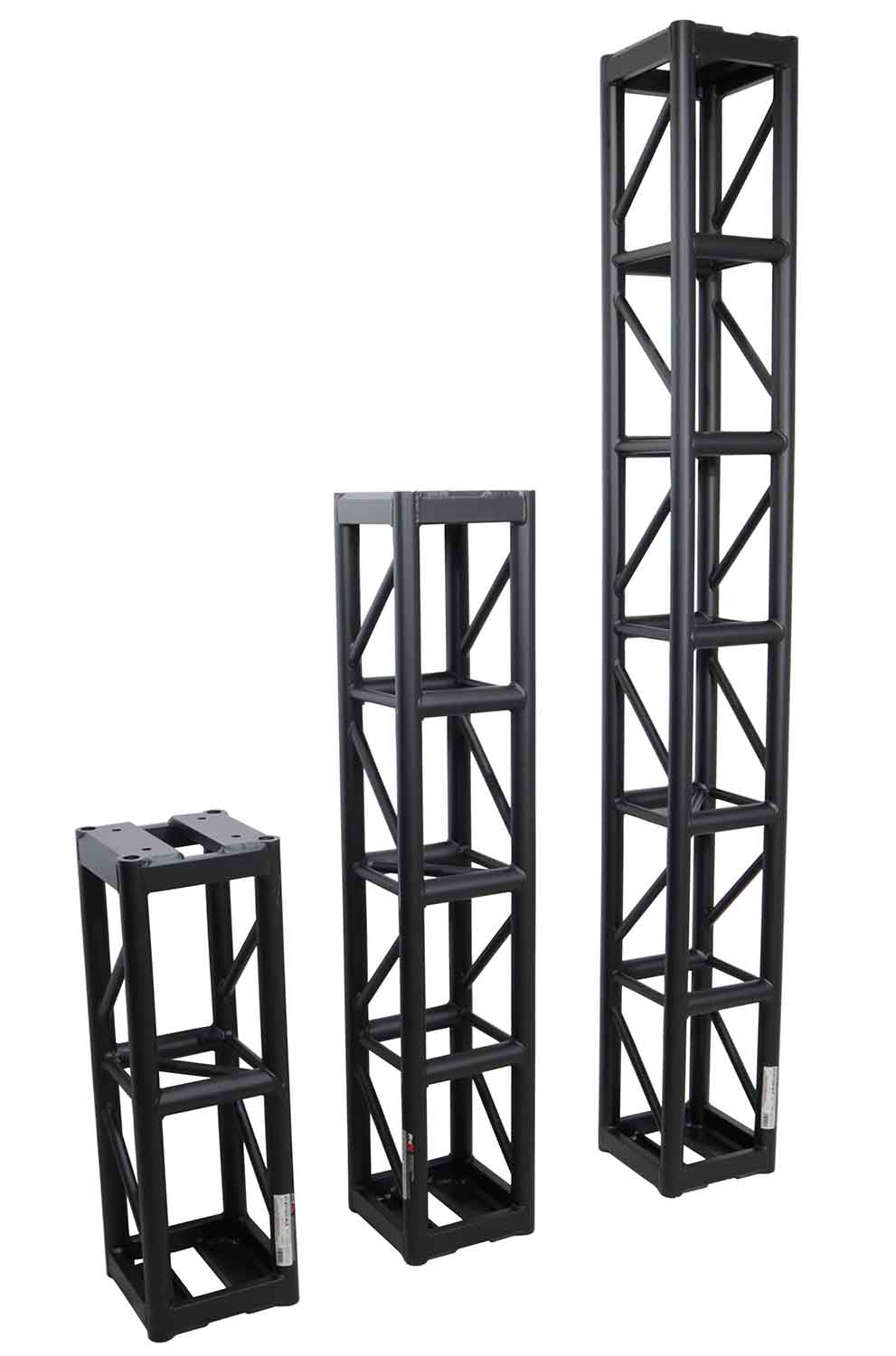 ProX XT-BT1203 BLK, 3mm Wall BoltX Black Bolted 12 Inch Professional Box Truss Segment - 3 Feet - Hollywood DJ