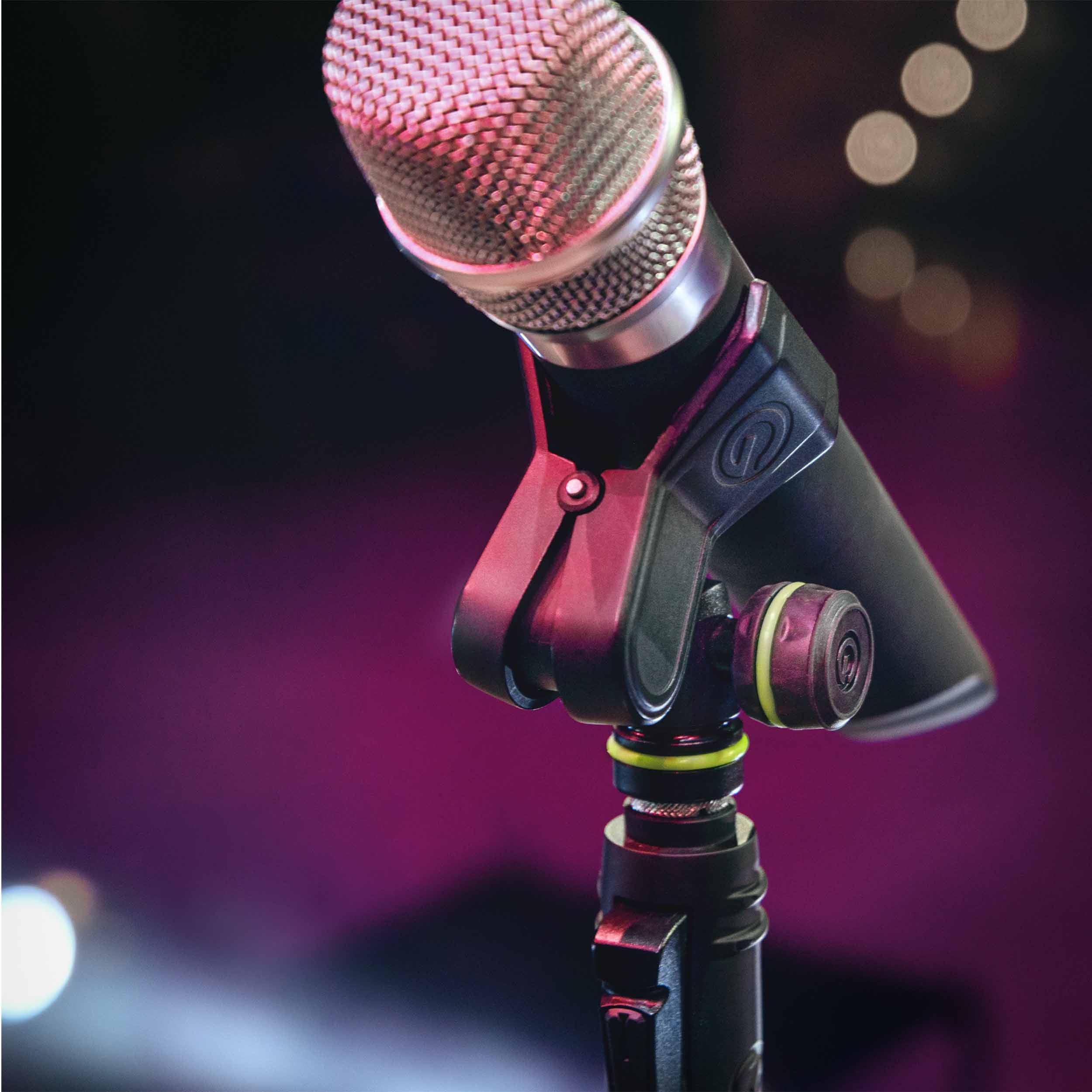 Gravity MS U CLMP, Universal Microphone Clamp for Handheld Microphones - Hollywood DJ