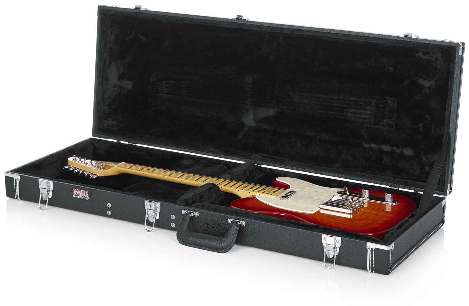 Gator Cases GW-ELECTRIC Deluxe Wood Case for Electric Guitars - Black - Hollywood DJ