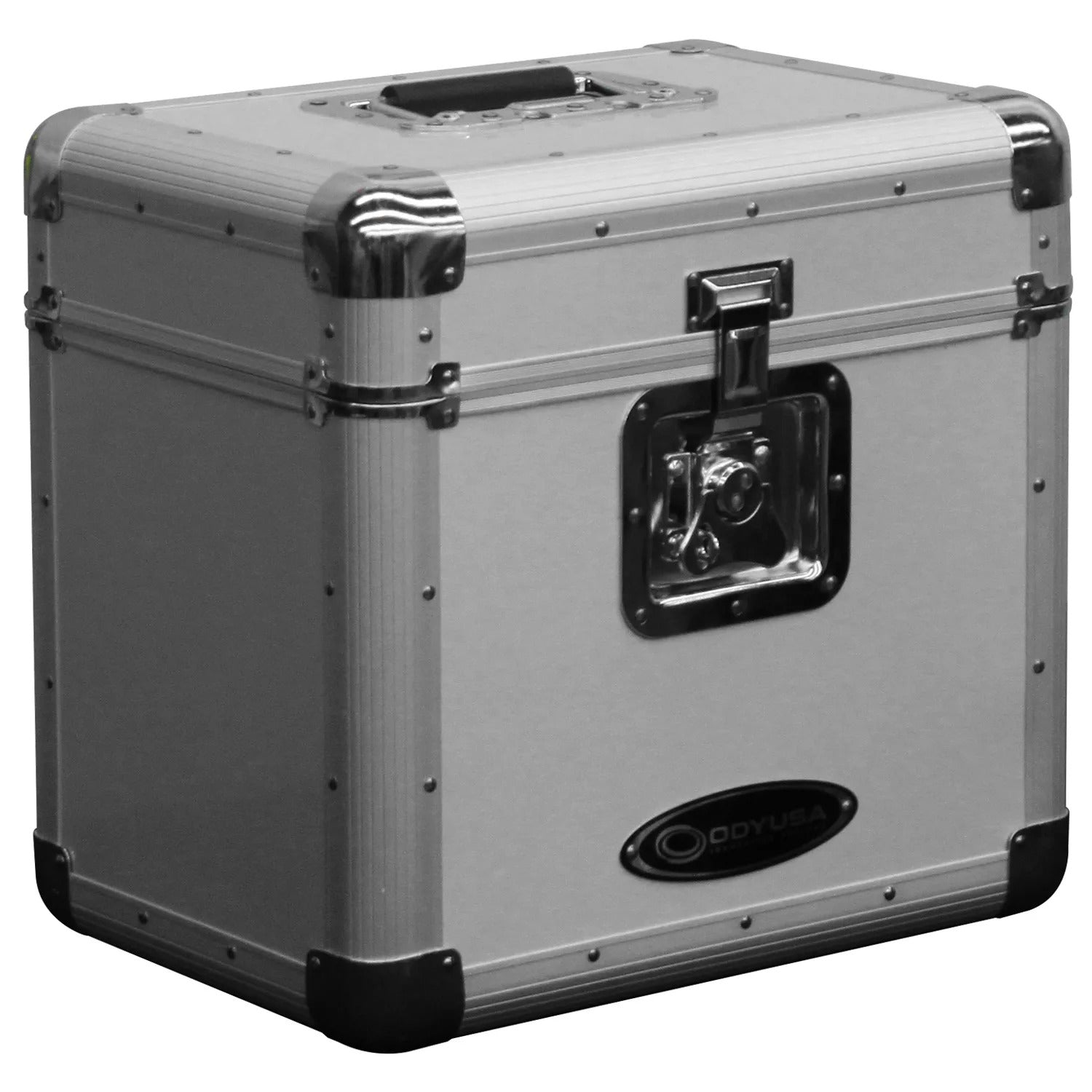 B-Stock: Odyssey KLP2SIL, KROM Series Silver Stackable Record / Utility Case For 70 12″ Vinyl Records And LPs - Hollywood DJ