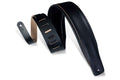 Levy's Leathers DM1PD-BLK 3″ Leather Guitar Strap - Black - Hollywood DJ
