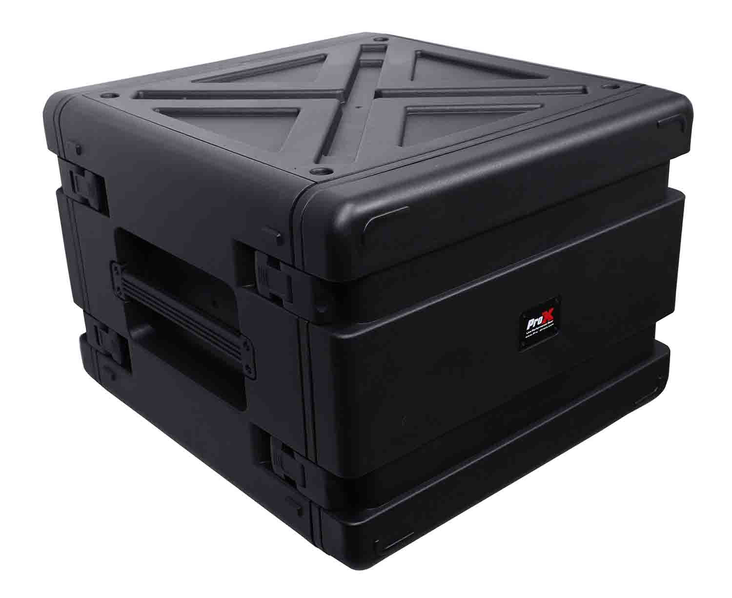 ProX XM-8U Watertight 6U Molded AMP Case - 18 Inch Front to Rear Rail Dept - Hollywood DJ