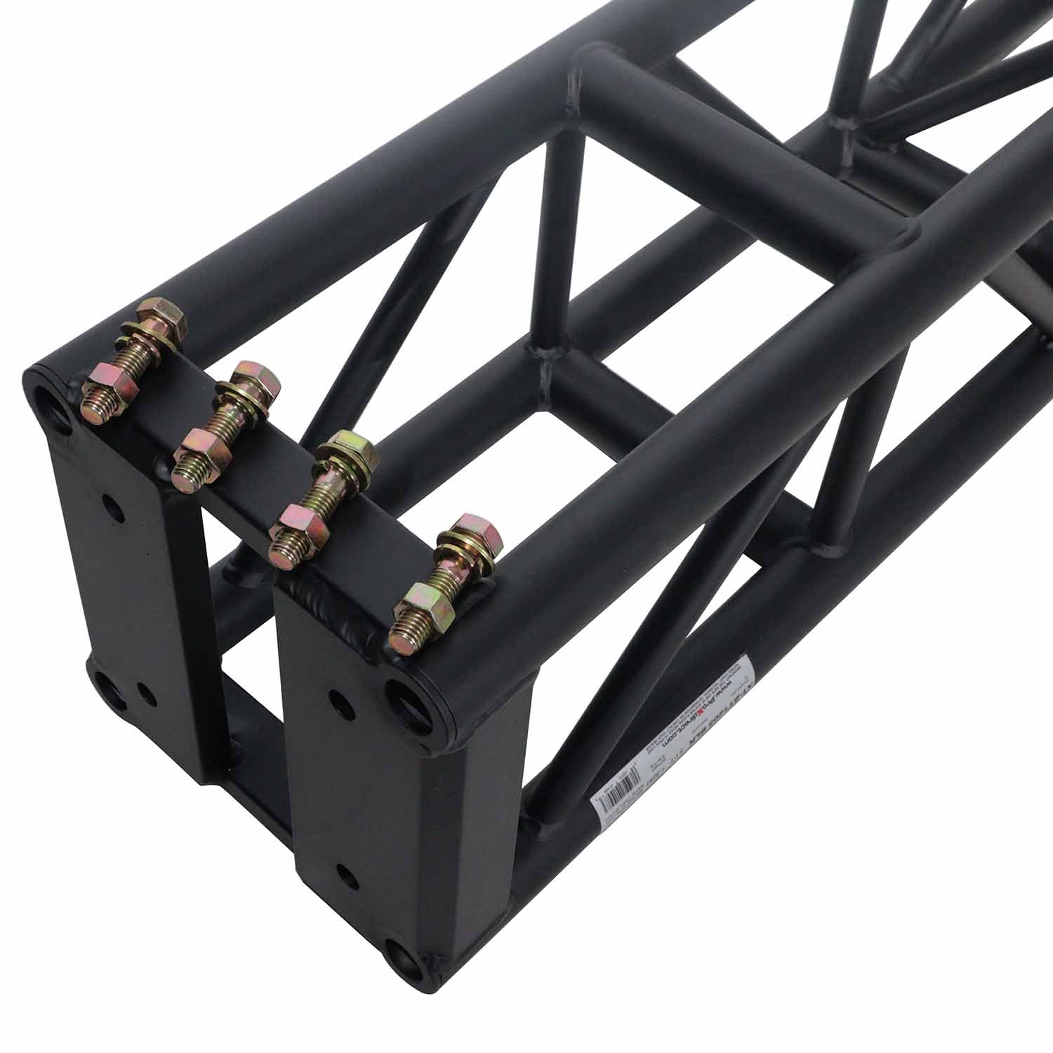 ProX XT-BT1203 BLK, 3mm Wall BoltX Black Bolted 12 Inch Professional Box Truss Segment - 3 Feet - Hollywood DJ