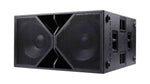 BassBoss BB-ZV28-MK3 Dual 18-Inch Active Subwoofer - Black - Hollywood DJ
