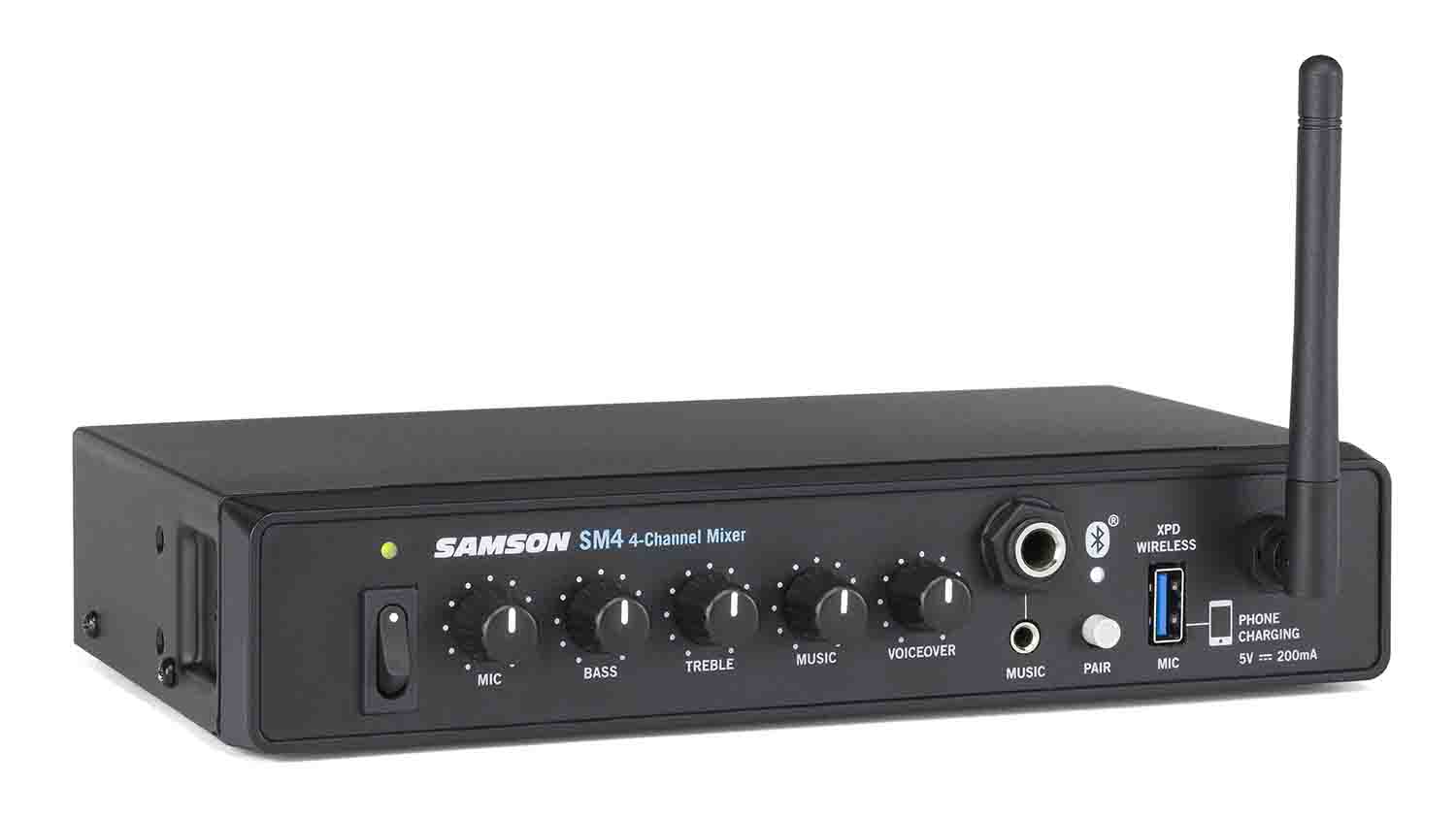 Samson SM4, 4-Channel Rack-Mountable Mixer with Bluetooth - Hollywood DJ