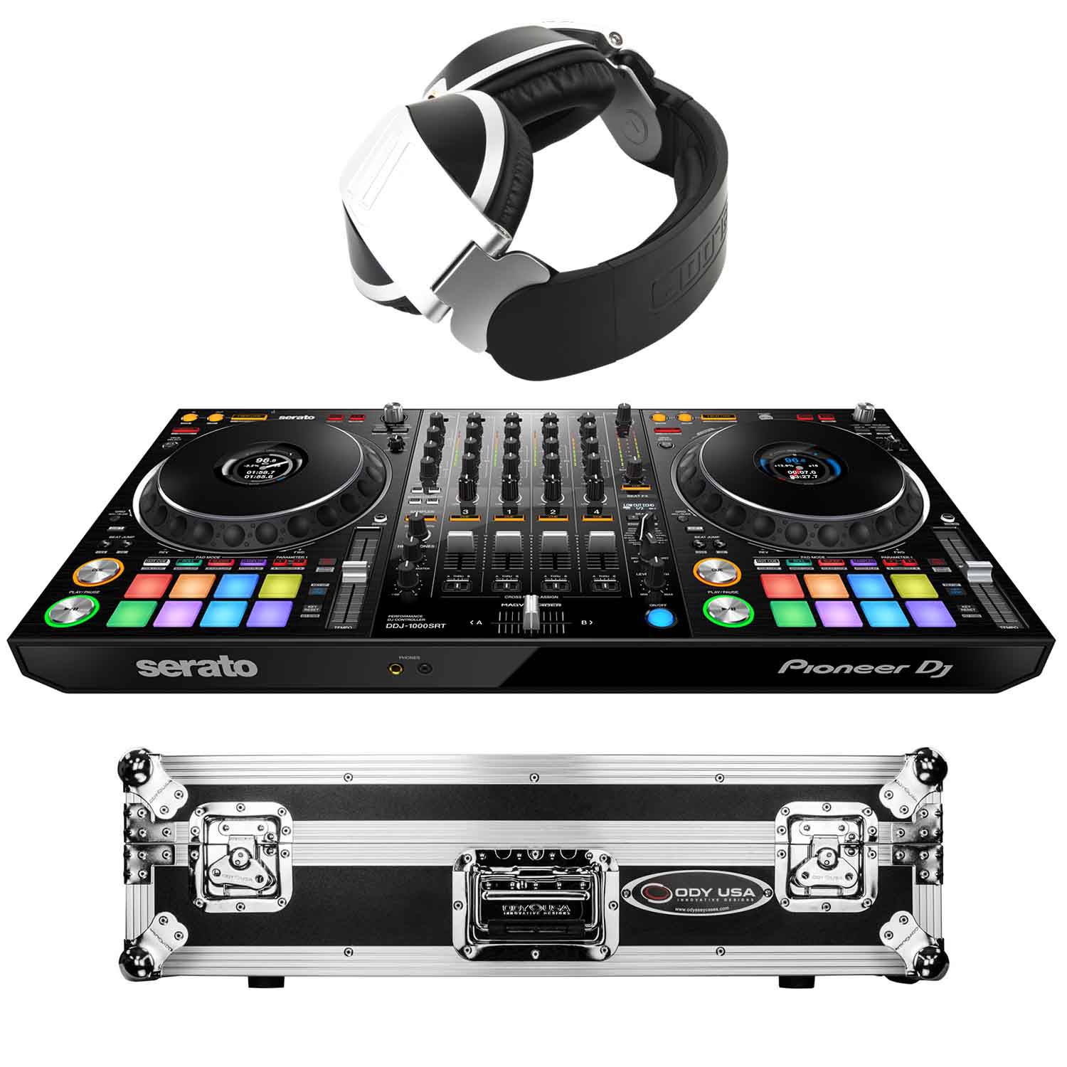 Professional DJ Package DDJ1000-SRT With Hard Case and Headphones - Hollywood DJ