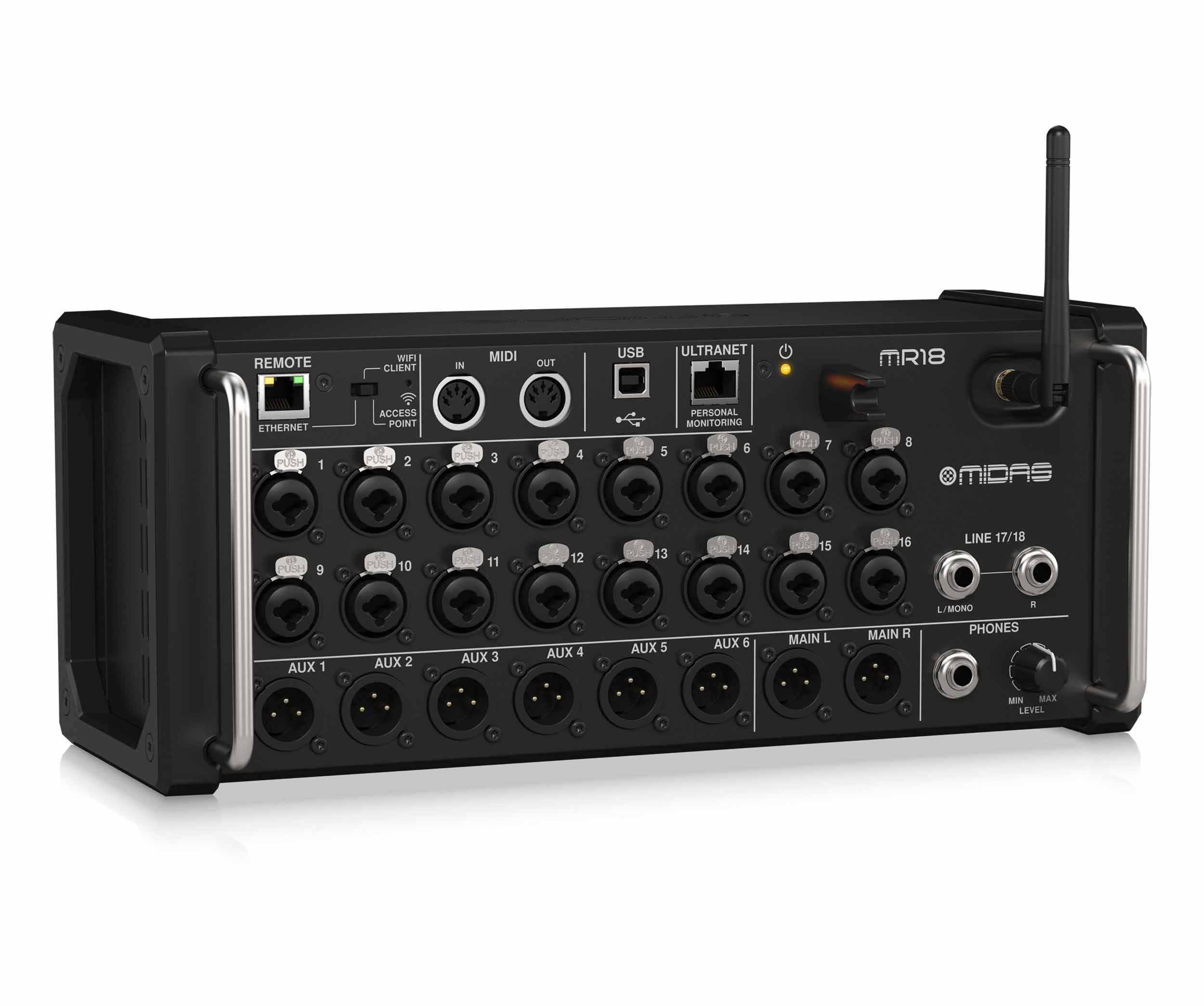 Midas MR18, 18 Input Digital Mixer for iPad/Android Tablets by Midas