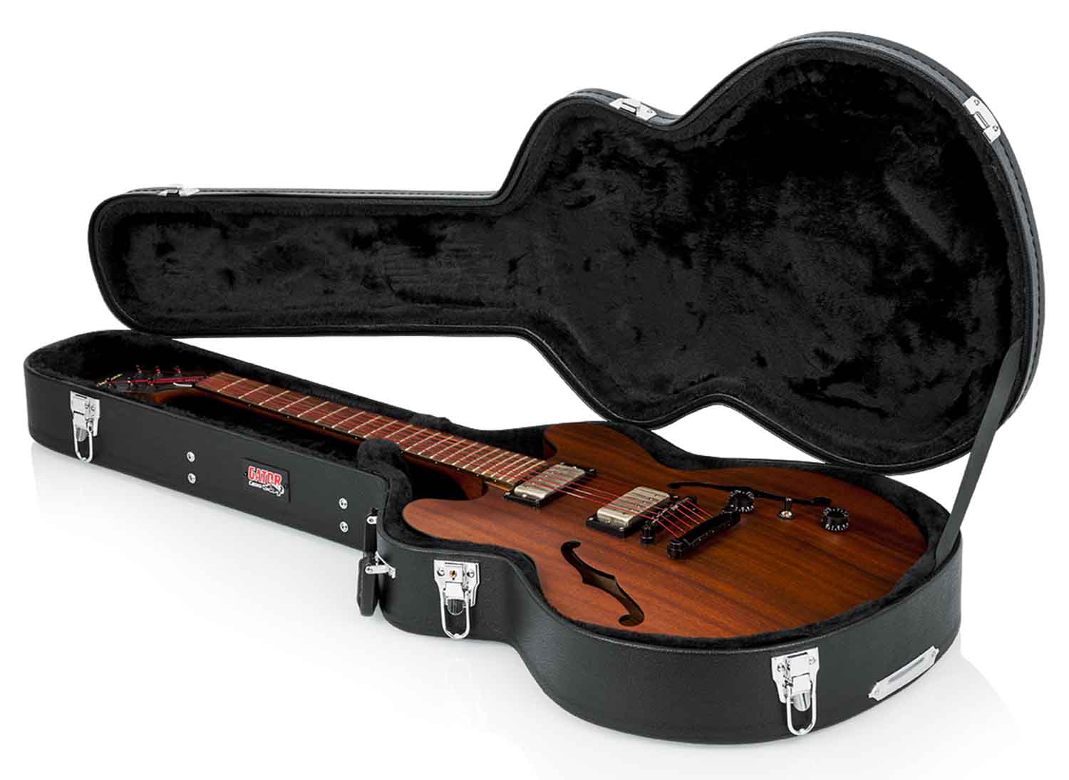 Gator Cases GWE-335 Hard-Shell Wood Case for Semi-Hollow Guitars - Hollywood DJ