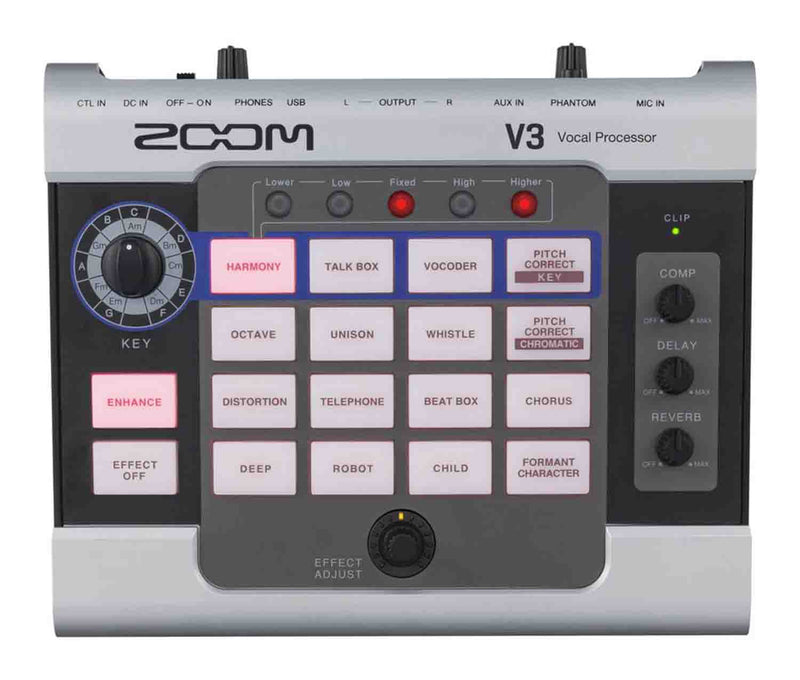 Zoom V3 Multi Effects Vocal Processor - Hollywood DJ