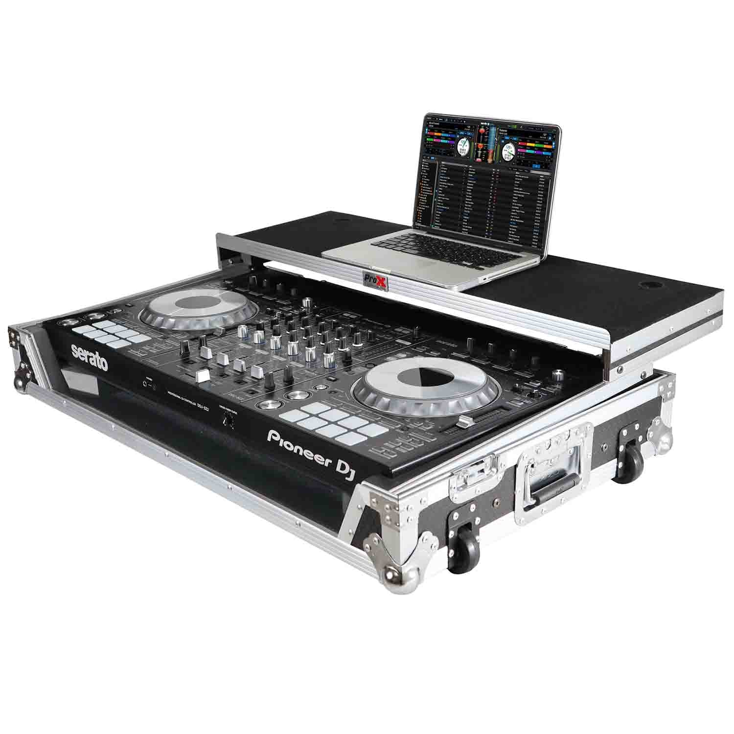 ProX XS-DDJSZWLT DJ Flight Case For Pioneer DDJ-SZ DDJ-RZ DJ Controller W-Laptop Shelf and Wheels - Hollywood DJ