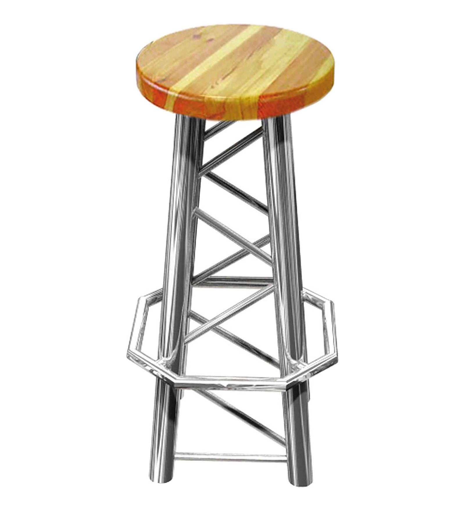 Global Truss TRUSS CHAIR, Truss Bar Stool with Straight Legs - Hollywood DJ
