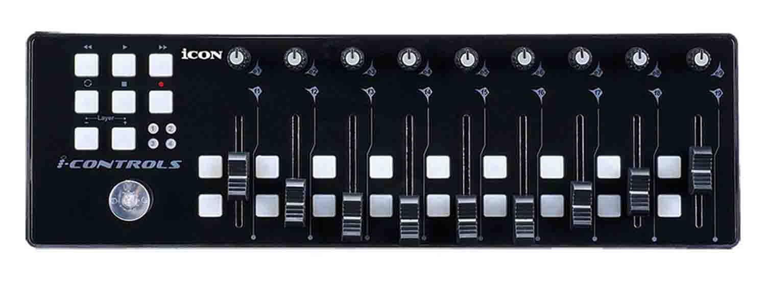 B-Stock: Icon Pro Audio ICONTROLSB with Portable 9-Fader MIDI DAW Controller - Hollywood DJ