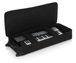 Gator Cases GK-49 Rigid EPS Foam Lightweight DJ Case for 49 Note Keyboards with Wheels - Hollywood DJ