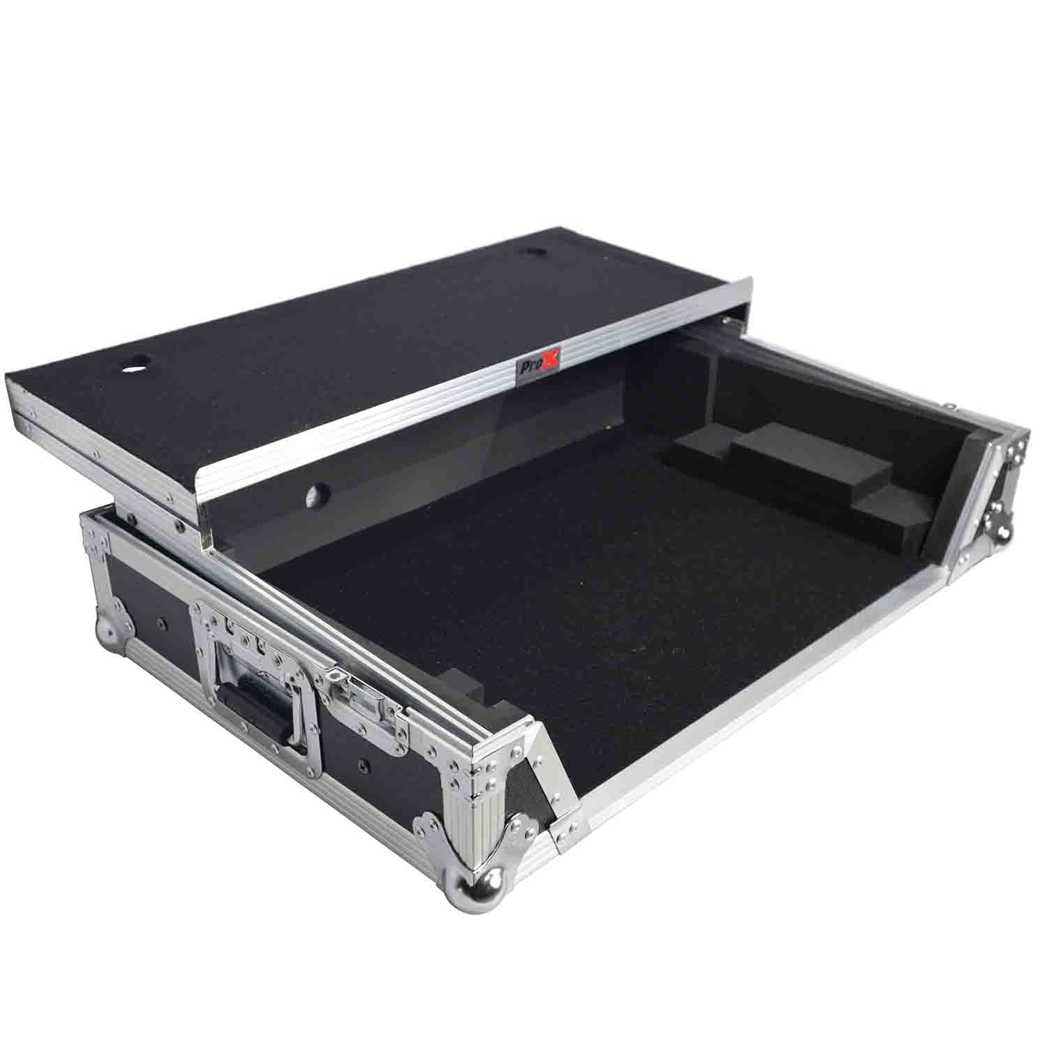 ProX XS-RANEONE WLT DJ Flight Case for RANE ONE DJ Controller with Sliding Laptop Shelf, 1U Rack, and Wheels - Hollywood DJ