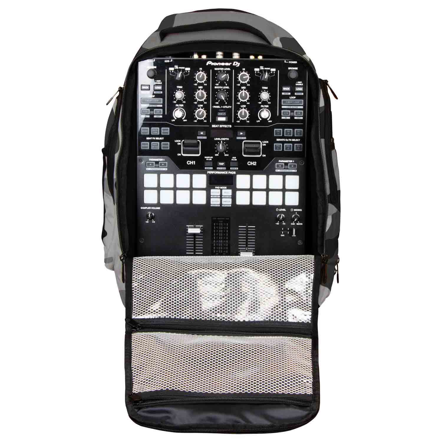 Odyssey BPBACKTRAKXLGYC Backtrak XL DJ Backpack Gray Camouflage - Hollywood DJ