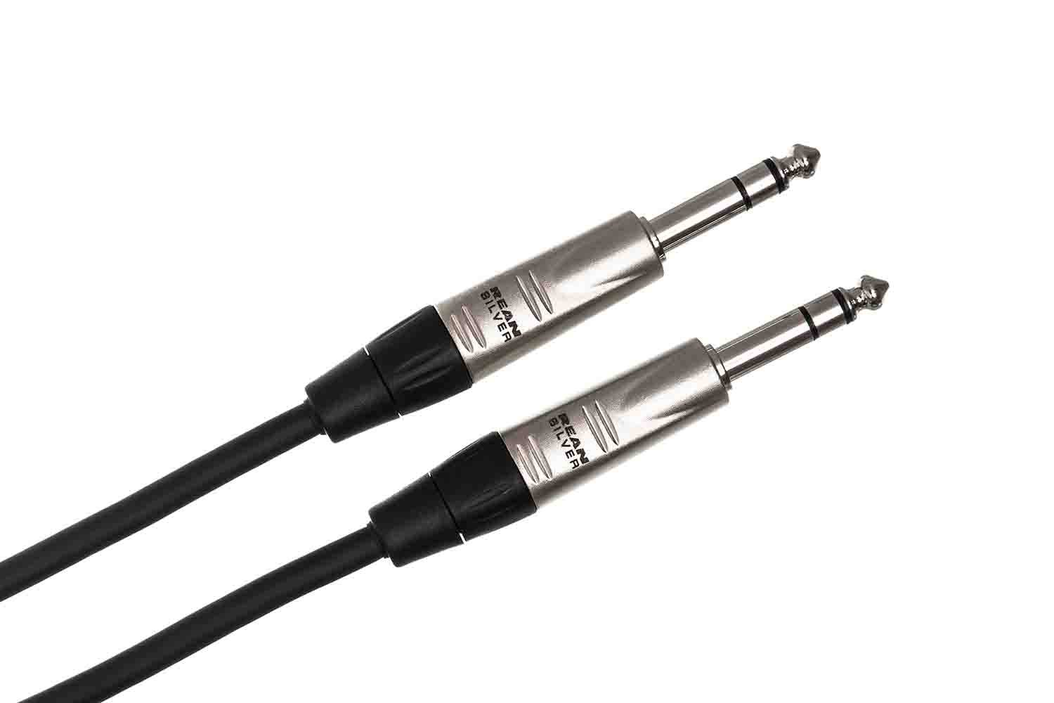 Hosa HSS-003 Pro Balanced Interconnect Cable, REAN 1/4 in TRS to Same - 3 Feet - Hollywood DJ