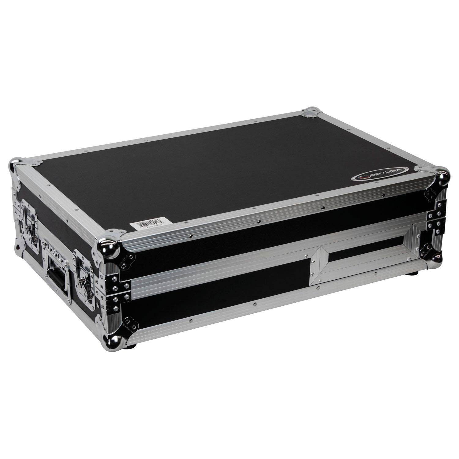 Odyssey FZGS1BM10W Reversible 10″ Format DJ Mixer and One Battle Position Turntable Coffin Flight Case with Glide Platform - Hollywood DJ