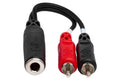 Hosa YPR-257 Stereo Breakout Cable, 1/4 in TRSF to Dual RCA - Hollywood DJ
