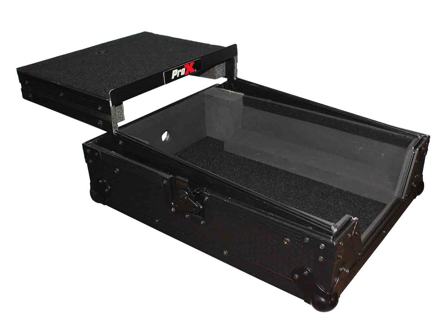 ProX XS-DJMS9LTBL DJ Flight Case For Pioneer DJM-S9 Mixer With Sliding Laptop Shelf - Black on Black - Hollywood DJ