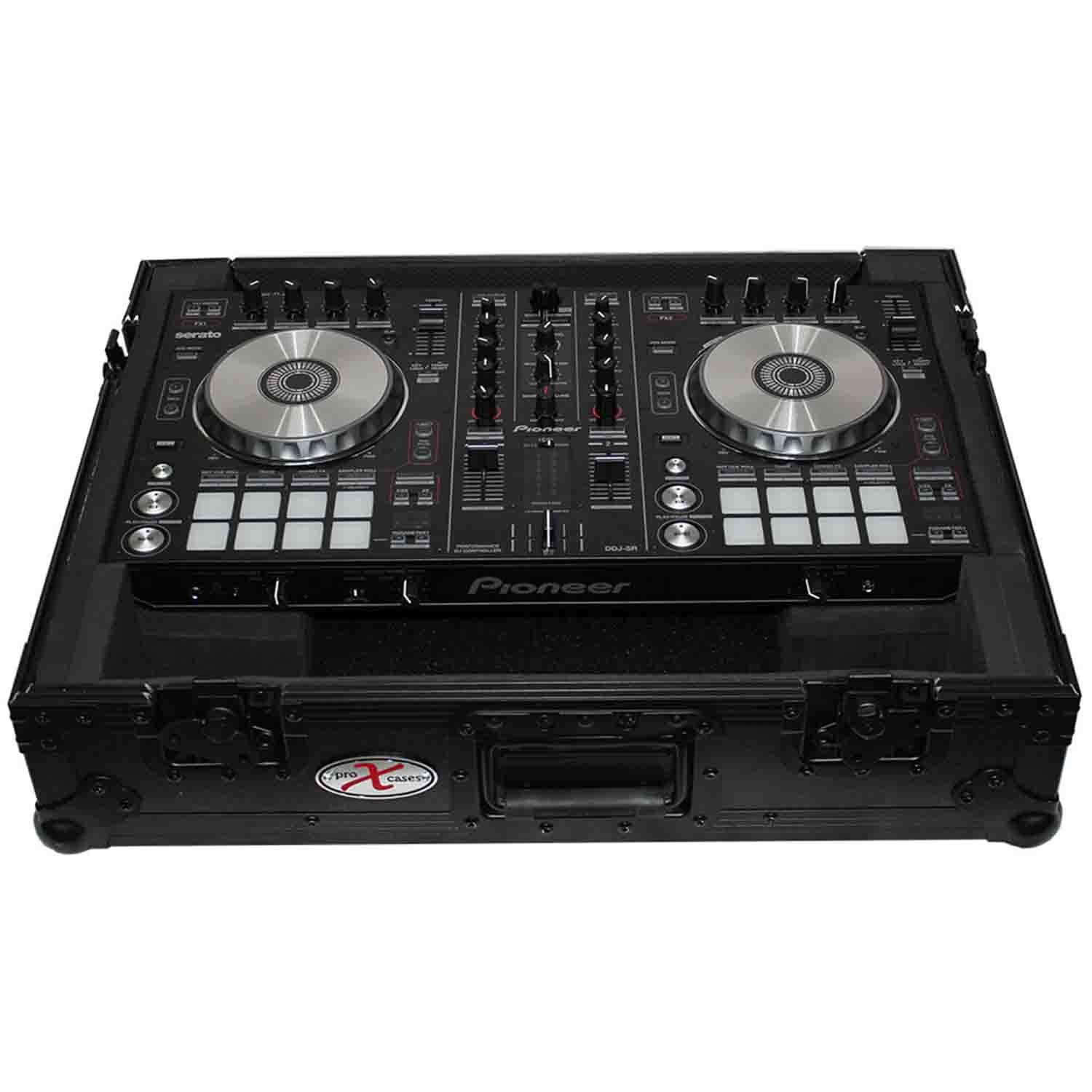 ProX XS-DDJSRBL DJ Flight Case for Pioneer DDJ-SR Digital Controller - Black on Black - Hollywood DJ