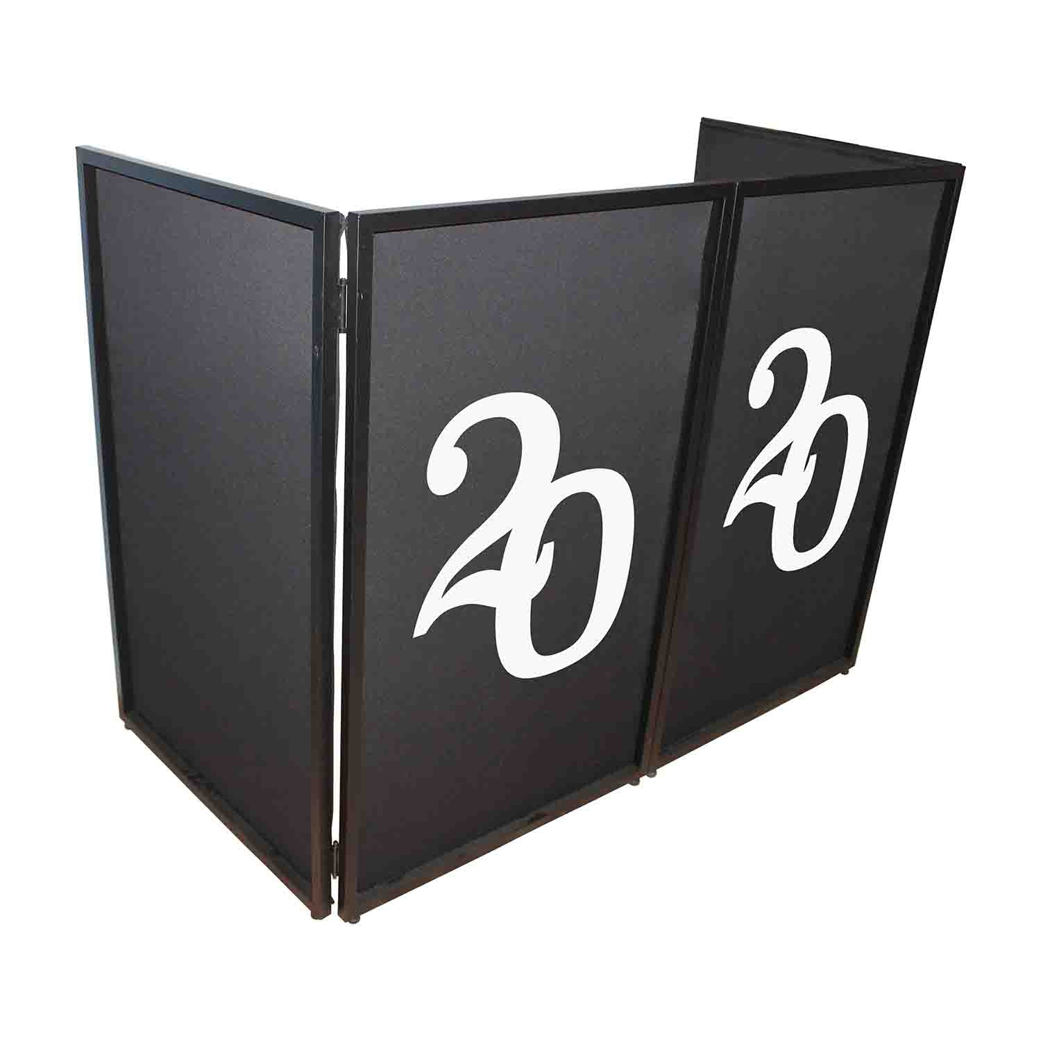 ProX XF-S2020X2 Set of Two 2020 Numerical Facade Enhancement Scrims - White Numbers on Black - Hollywood DJ