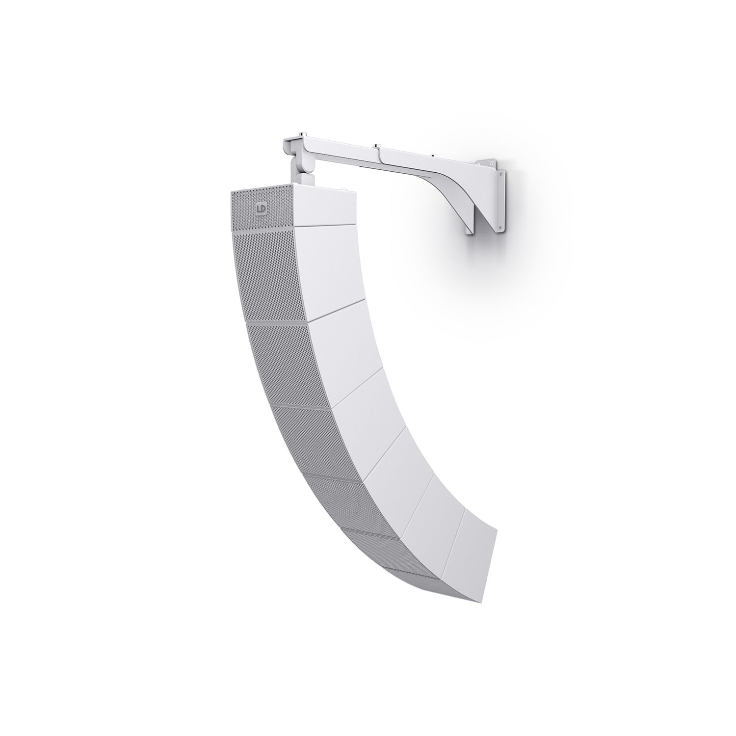 LD Systems CURV 500 WM BL W, Curv 500 Tilt and Swivel Wall Mount Bracket for Up to 6 Satellites - White - Hollywood DJ